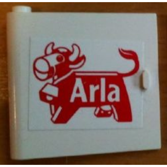Door 1 x 5 x 4 Left with Arla Dairy Logo Pattern (Sticker) - Set 1581-2