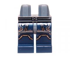 Hips and Dark Blue Legs with Silver Belt and Armor Pattern