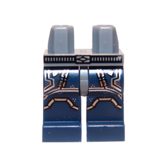 Hips and Dark Blue Legs with Silver Belt and Armor Pattern