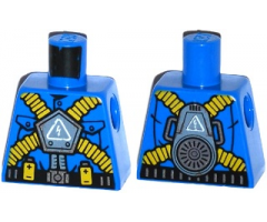 Torso Ultra Agents Villain with Electricity Danger Sign, Yellow Ribbed Hoses, Yellow Batteries on Belt Pattern