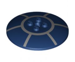 Dish 6 x 6 Inverted (Radar) - Solid Studs with Spoke Radial Pattern (R2-D2 Dome Top)