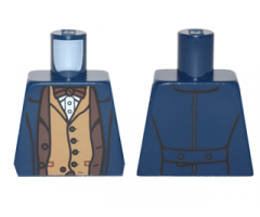 Torso Trench Coat over Dark Brown Suit Jacket and Bow Tie, Dark Tan Vest and White Shirt Pattern