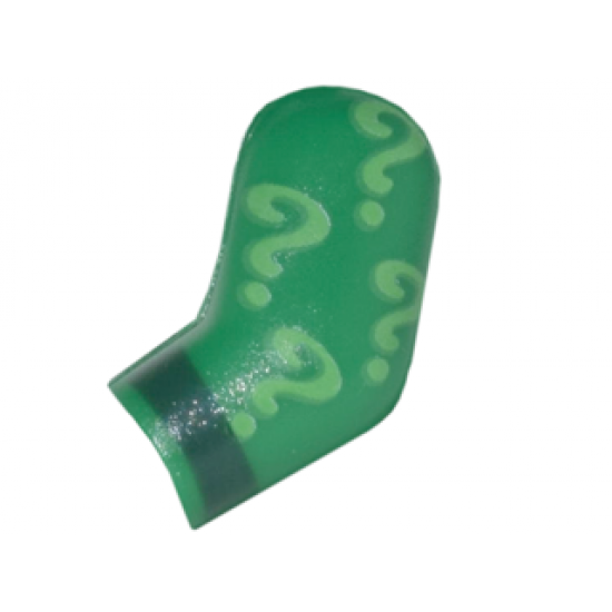 Arm, Left with Bright Green Question Marks and Dark Green Cuff Pattern