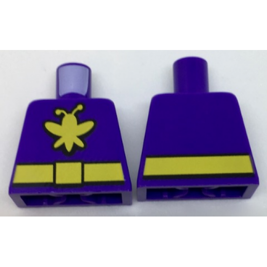 Torso Batman Yellow Killer Moth Logo and Belt Pattern