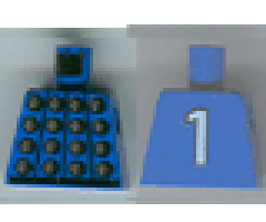 Torso Soccer Goalie Studded Armor on Front and No. 1 on Back Pattern