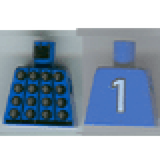 Torso Soccer Goalie Studded Armor on Front and No. 1 on Back Pattern