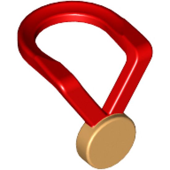 Minifigure, Body Wear Neckband with Gold Medal Pattern