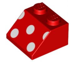 Slope 45 2 x 2 with White Polka Dots Pattern