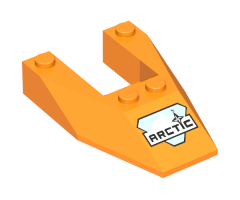 Wedge 6 x 4 Cutout without Stud Notches with Arctic Logo Pattern