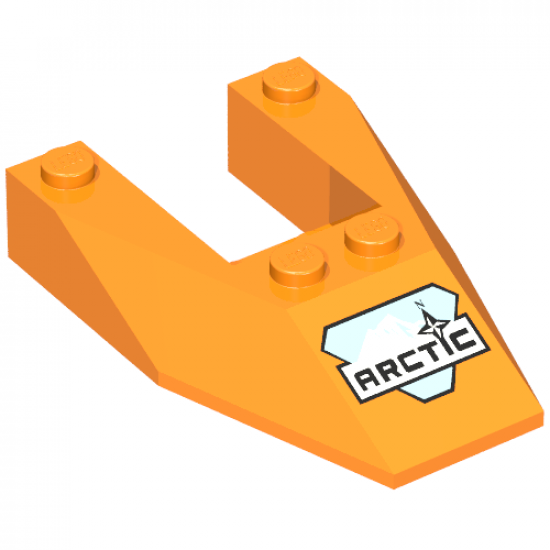 Wedge 6 x 4 Cutout without Stud Notches with Arctic Logo Pattern
