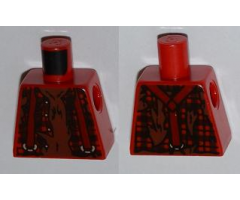 Torso Monster Fighters with Suspenders over Torn Shirt Pattern