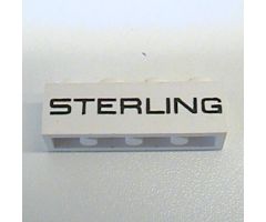Brick 1 x 4 with Black 'STERLING' Pattern (Set 1551)