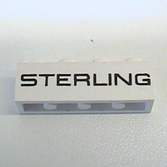 Brick 1 x 4 with Black 'STERLING' Pattern (Set 1551)