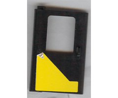Door 1 x 4 x 5 Train Left with Yellow Modified Triangle Pattern (Sticker) - Set 5542