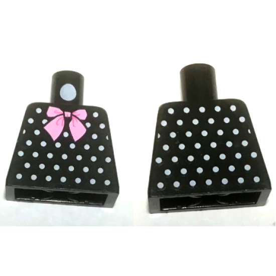 Torso with Bright Pink Bow Tie and White Polka Dots Pattern (BAM)