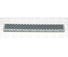 Tile 1 x 8 with Black Grille Pattern (Sticker) - Set 2140