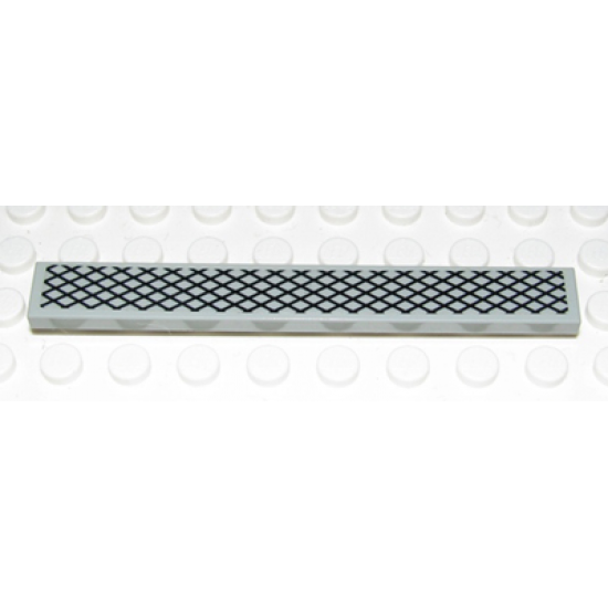 Tile 1 x 8 with Black Grille Pattern (Sticker) - Set 2140