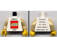 Torso First Lego 1999 Pattern / Tan Arms / Yellow Hands
