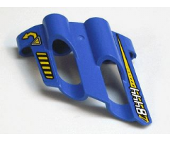 Technic, Panel Fairing # 1 Large Short, Large Holes, Side A with White 8444 and Yellow Arrow Pattern (Stickers) - Set 8444