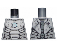 Torso Armor, White Circle Arc Reactor and Silver Trim Pattern