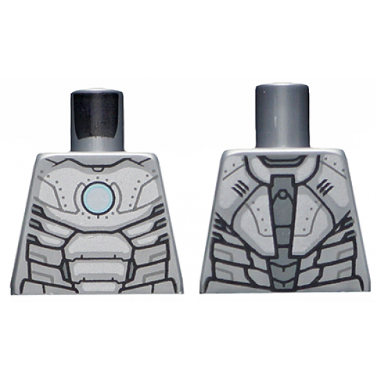 Torso Armor, White Circle Arc Reactor and Silver Trim Pattern