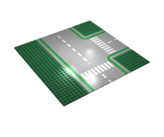 Baseplate, Road 32 x 32 8-Stud T Intersection with Road Pattern