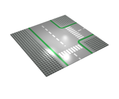Baseplate, Road 32 x 32 8-Stud T Intersection with Road Pattern