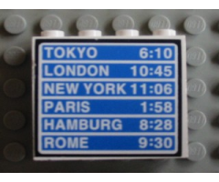 Panel 1 x 4 x 3 with Schedule Pattern 1 (Sticker) - Set 6597