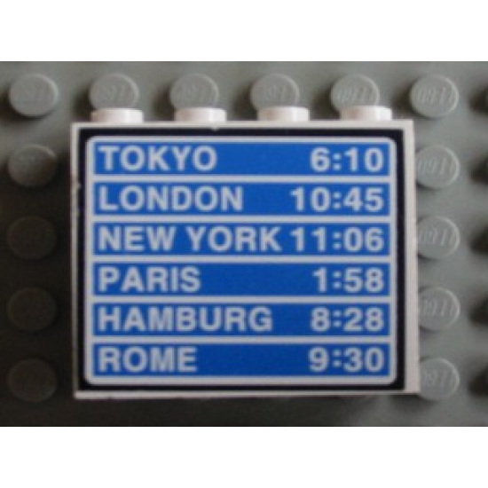 Panel 1 x 4 x 3 with Schedule Pattern 1 (Sticker) - Set 6597
