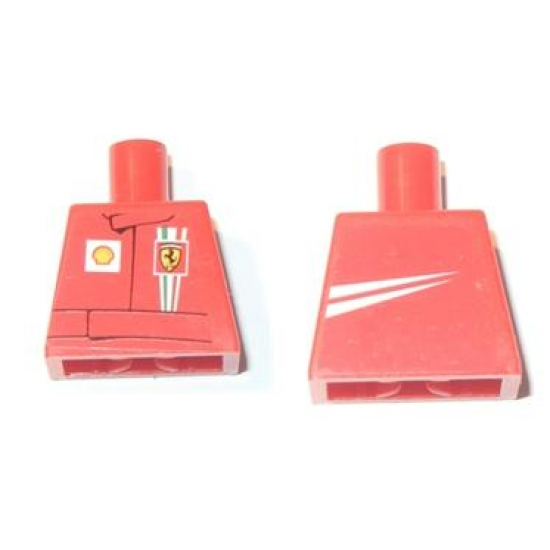 Torso Racers Ferrari front, White Streak back (Stickers) without Driver Name Pattern