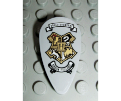 Minifigure, Shield Ovoid with HP Hogwarts Coat of Arms and Ribbons with Latin Pattern (Sticker) - Set 5378