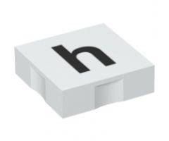 Duplo, Tile 2 x 2 with Black Lowercase Letter h Pattern