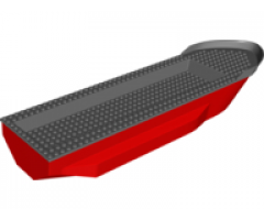 Boat Hull Unitary 51 x 12 x 6 with Side Bulges, Base with Dark Bluish Gray Boat Hull Unitary 51 x 12 x 6, Top (62791 / 54101)