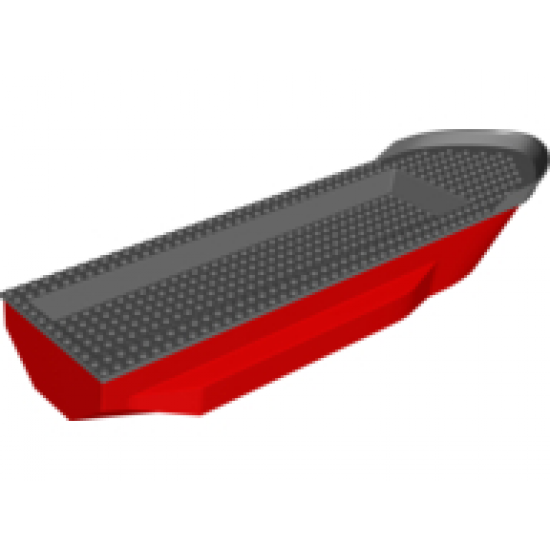 Boat Hull Unitary 51 x 12 x 6 with Side Bulges, Base with Dark Bluish Gray Boat Hull Unitary 51 x 12 x 6, Top (62791 / 54101)