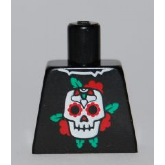 Torso Skull and Roses Pattern