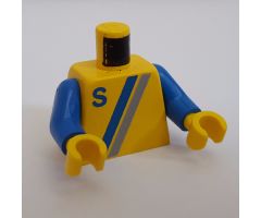 Torso Town 'S' Logo Light Gray / Blue Pattern / Blue Arms / Yellow Hands