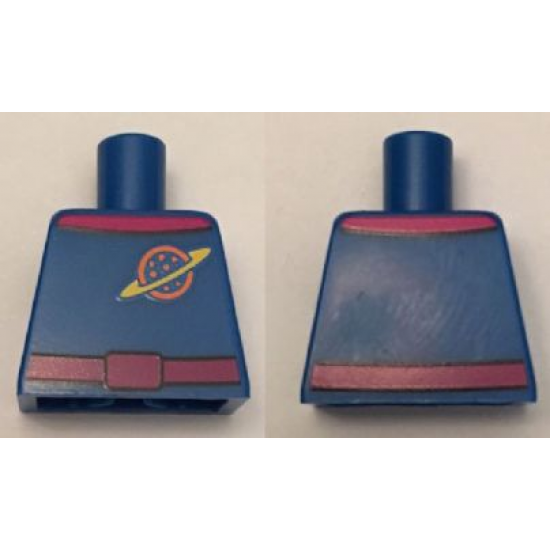 Torso Space Ringed Planet, Dark Pink Collar and Magenta Belt Pattern