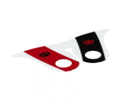 Minifigure, Body Wear Cape Cloth, Pointed Collar with Black Skull on Red Stripe and Red Skull on Black Stripe Pattern