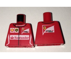 Torso Speed Champions with Shell, UPS, Ferrari and Red Santander Logo Front, Ferrari Logo Back Pattern
