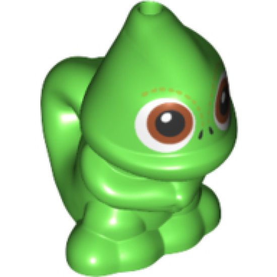 Chameleon, Upright with Hole on Top and Hole on Tail with Dark Orange Eyes Pattern (Pascal)
