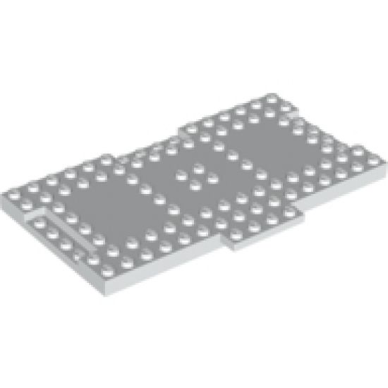 Brick, Modified 8 x 16 x 2/3 with 1 x 4 Indentations and 1 x 4 Plate