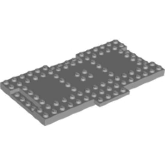 Brick, Modified 8 x 16 x 2/3 with 1 x 4 Indentations and 1 x 4 Plate