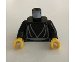 Torso SW Jedi Robe, Waist Sash Pattern / Black Arms / Yellow Hands