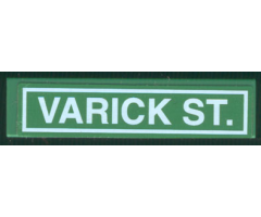 Tile 1 x 4 with 'VARICK ST.' Pattern (Sticker) - Set 4853