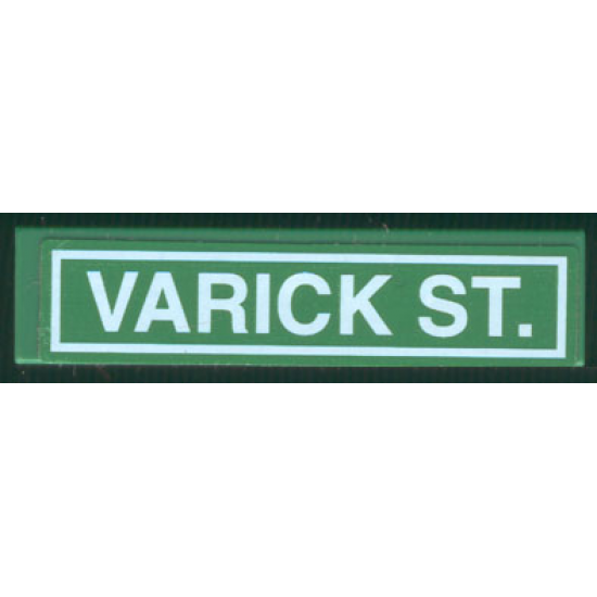 Tile 1 x 4 with 'VARICK ST.' Pattern (Sticker) - Set 4853