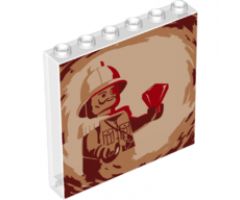 Panel 1 x 6 x 5 with Baron von Barron and Red Diamond Pattern
