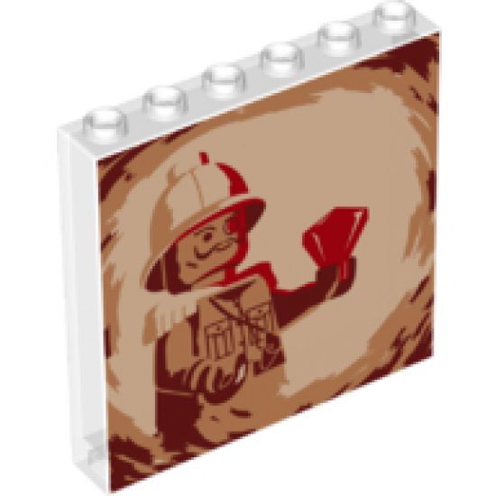 Panel 1 x 6 x 5 with Baron von Barron and Red Diamond Pattern