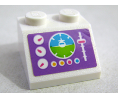 Slope 45 2 x 2 with Airplane Gauges and Controls Pattern (Sticker) - Set 41109