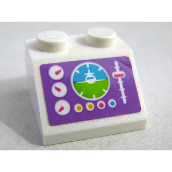 Slope 45 2 x 2 with Airplane Gauges and Controls Pattern (Sticker) - Set 41109