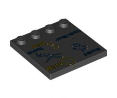 Tile, Modified 4 x 4 with Studs on Edge with Gemini, Auriga, Canis Minor, Taurus and Orion Constellations Pattern